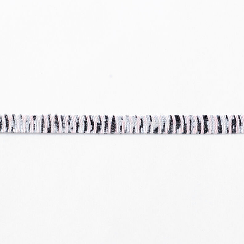 Knitted Trim  Mottled Stripes [13 mm] – black/pink,  image number 2