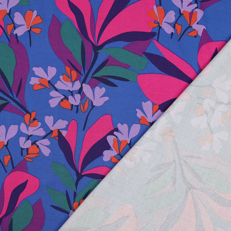 viscose fabric stretch Spring Garden | Nerida Hansen – royal blue/red lilac,  image number 4