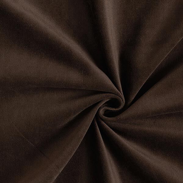 Stretch Velvet Plain Baby Cord – black brown,  image number 1