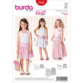 Skirt / Tiered Skirt– elastic casing, Burda 9442, 