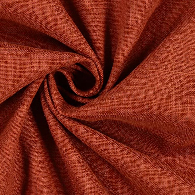 Linen fabric Ramie mix medium – terracotta,  image number 3