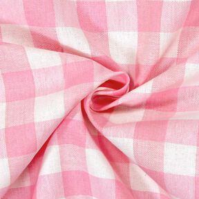 Cotton Vichy check 1,7 cm – pink/white, 