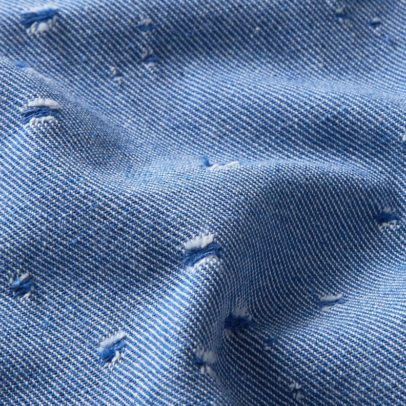 Denim cotton mix distressed look – royal blue,  image number 2