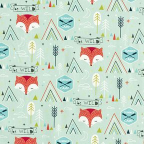 Cotton Cretonne Be Wild Fox – pastel green, 