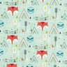 Cotton Cretonne Be Wild Fox – pastel green,  thumbnail number 1