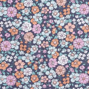 GOTS Cotton Poplin Flower Meadow | Poppy Fabrics – slate grey, 