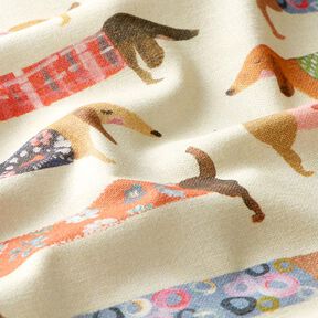 Dachshund Digital Print Panama – cream, 