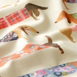 Dachshund Digital Print Panama – cream, 