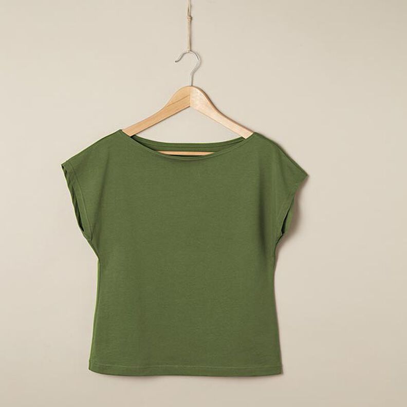 Medium Cotton Jersey Plain – olive, image number 6