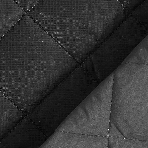 Diamond Quilted Fabric – black,  image number 5