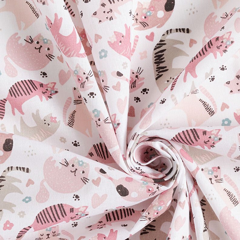 Cotton Poplin Cats – offwhite,  image number 3