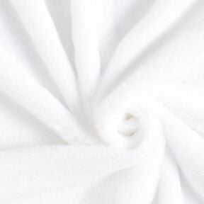 high-quality solid-color faux fur – white, 