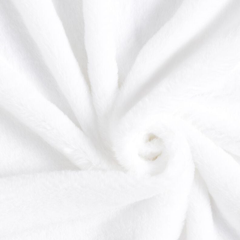 high-quality solid-color faux fur – white,  image number 1
