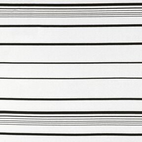 jacquard knit irregular stripes &ndash; offwhite/black | Remnant 50cm, 