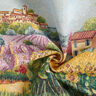 Decorative Panel Tapestry Fabric blooming landscape – carmine/light beige,  thumbnail number 3