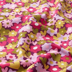Cotton Jersey colourful flowers | Poppy Fabrics – grape, 