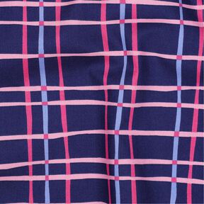 Cotton Poplin wavy check| Poppy Fabrics – indigo/pink, 