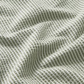 Cotton Jersey Seersucker Fine Stripes – reed/white, 
