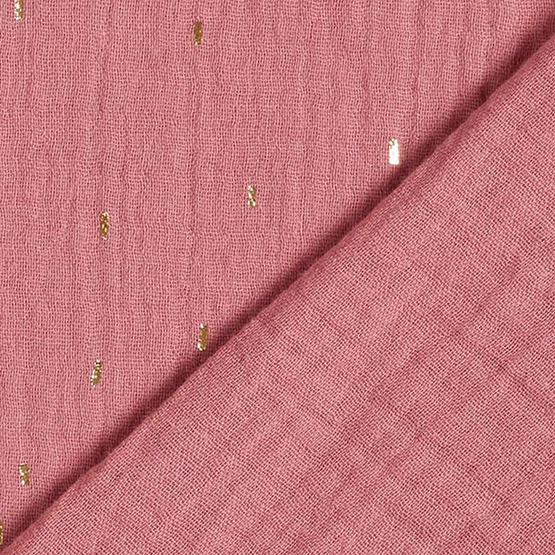 Rectangle Foil Print Muslin | by Poppy – dusky pink,  image number 4