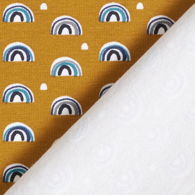 Cotton Jersey little rainbows – mustard,  image number 4