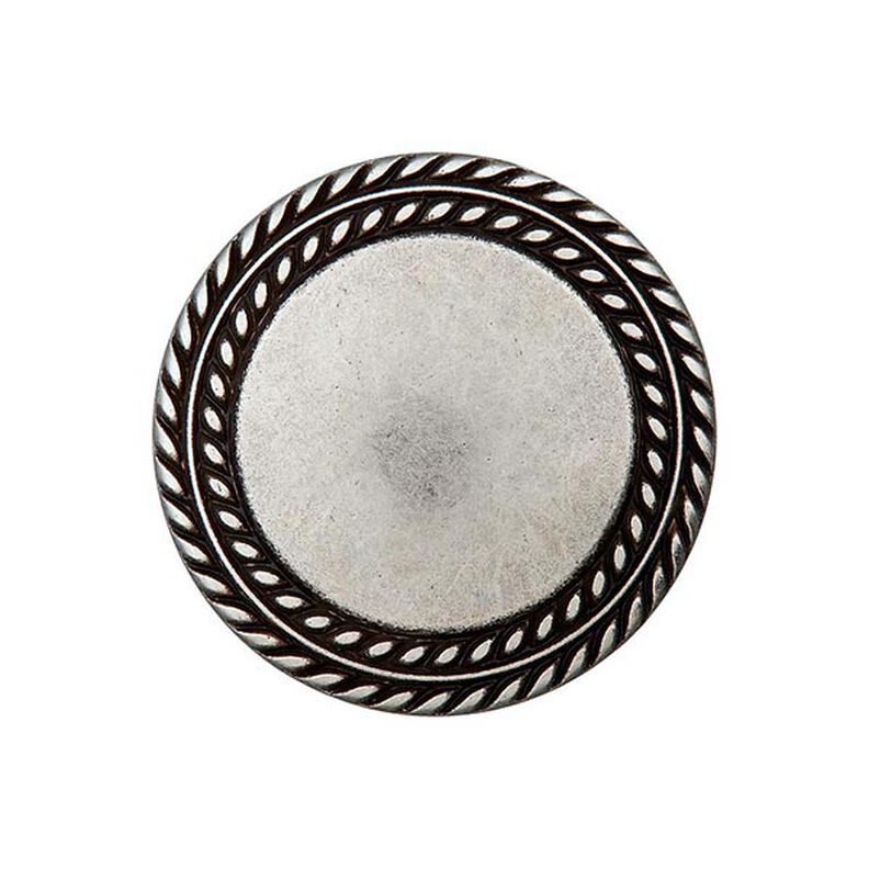 Metal Shank Button – antique silver metallic,  image number 1