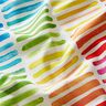 Decor Fabric Half Panama rainbow stripes – white,  thumbnail number 2