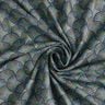 viscose fabric Retro fans – midnight blue/turquoise,  thumbnail number 3