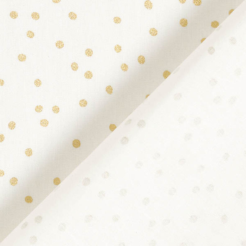 Cotton Poplin Fine Dots – offwhite/gold, image number 4
