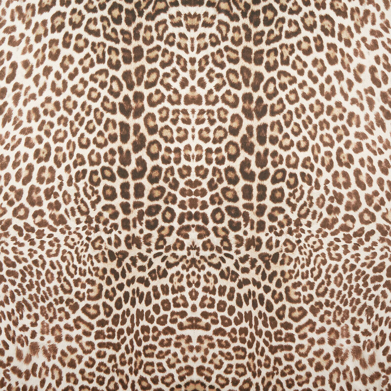 GOTS Cotton Batiste Leopard print | TCC x LOOKS by Wolfgang Joop – light beige/dark brown,  image number 1