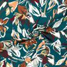 Viscose Jersey modern flowers – petrol/copper,  thumbnail number 3