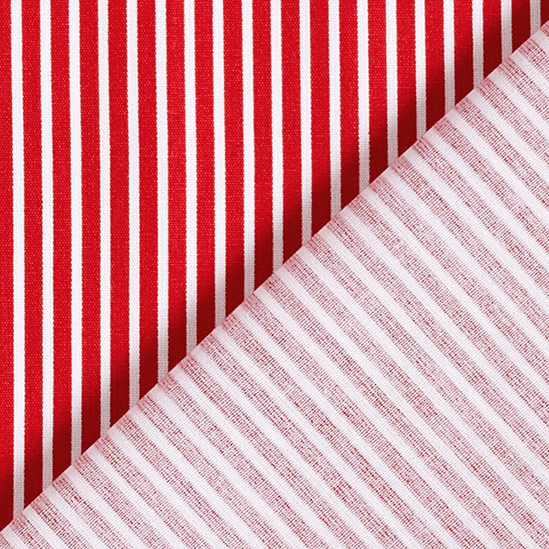 Cotton Poplin Stripes – red/white,  image number 4