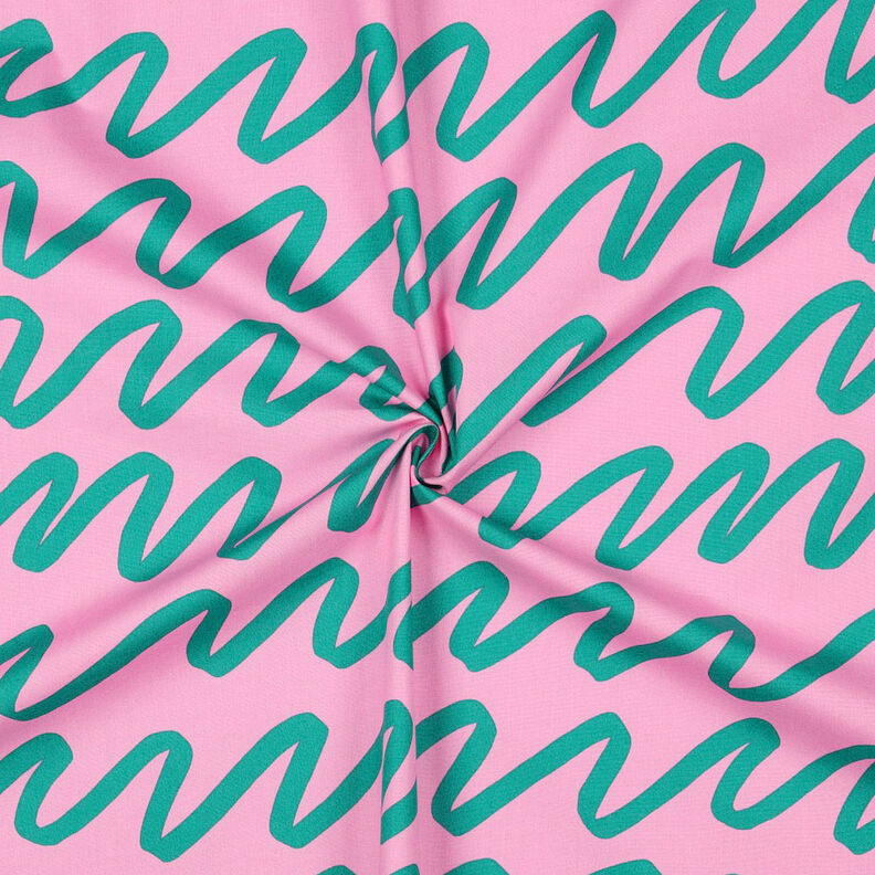 Cotton Poplin Making Waves | Nerida Hansen – pink,  image number 3