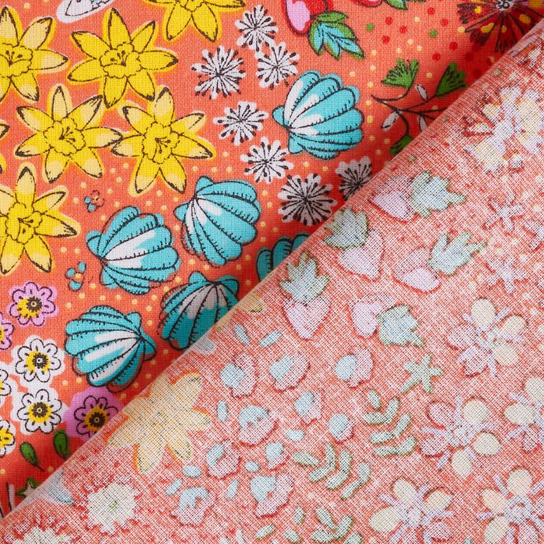 Coated Cotton maritime mix – coral, image number 4