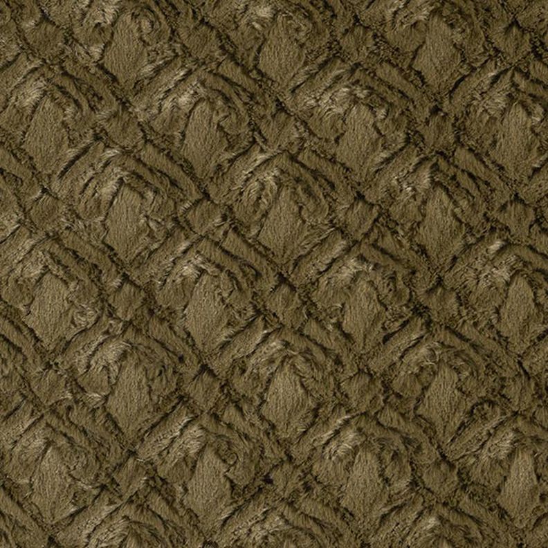 Diamond Print Faux Fur – khaki,  image number 1