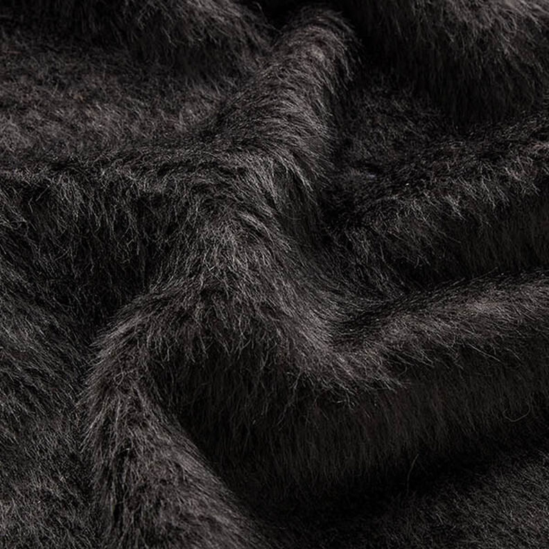 Plain Fluffy Coating Fabric – black, image number 2