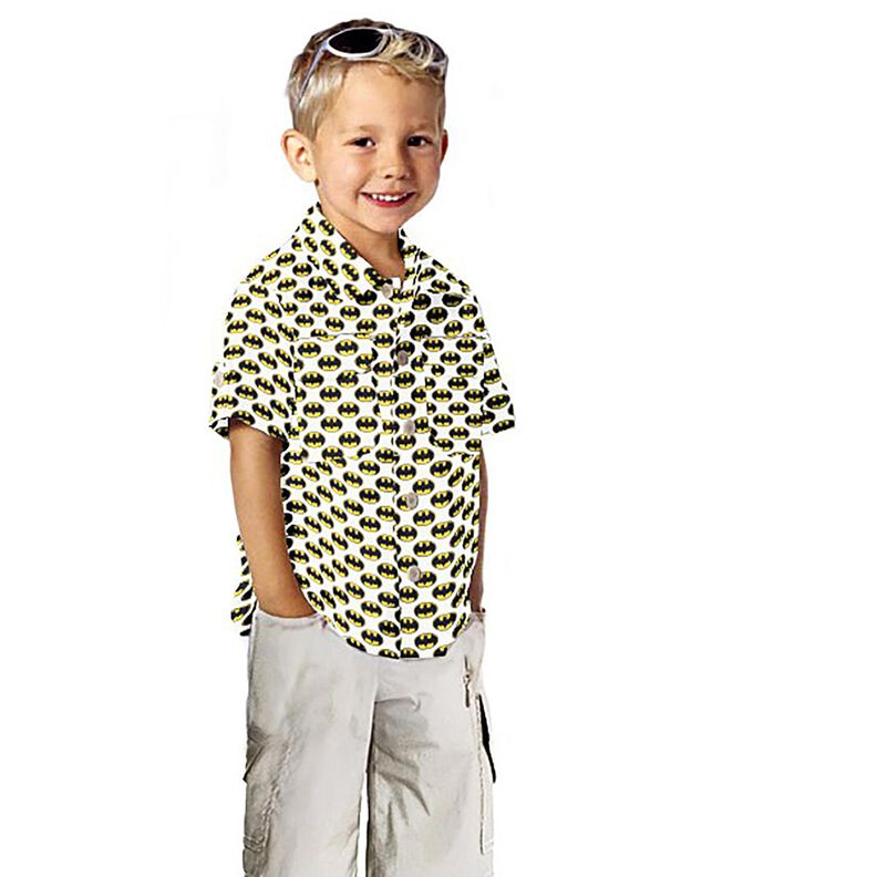 Cotton Poplin Batman logo Licensed Fabric | DC Comics – white,  image number 6