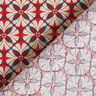 Cotton Cretonne flower tiles – burgundy/light taupe,  thumbnail number 4