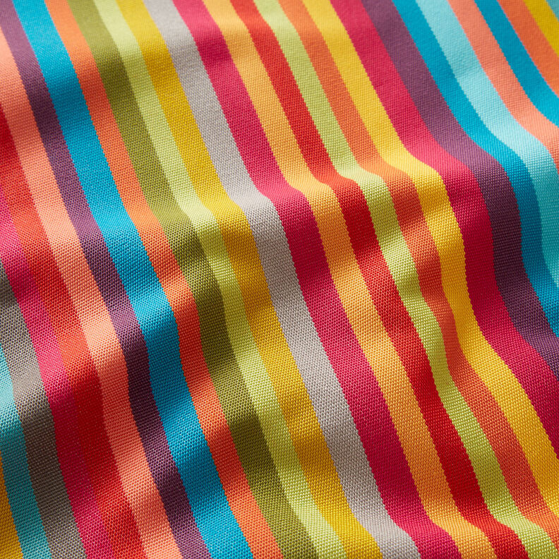 Outdoor Deckchair fabric Longitudinal stripes 45 cm – raspberry/aqua blue,  image number 3
