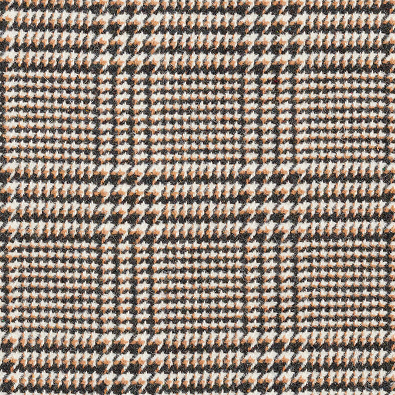 Glen Plaid Coating Fabric – anthracite/beige,  image number 1