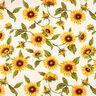 Decorative fabric Canvas Sunflowers – natural/sunglow,  thumbnail number 1