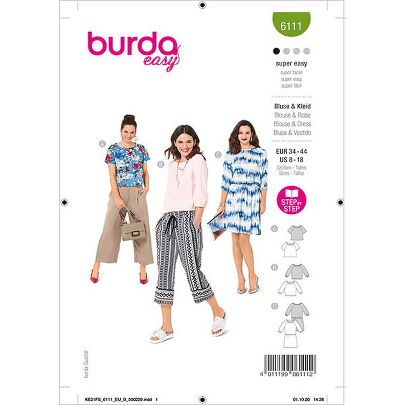 Blouse | Burda 6111 | 34-44,  image number 1