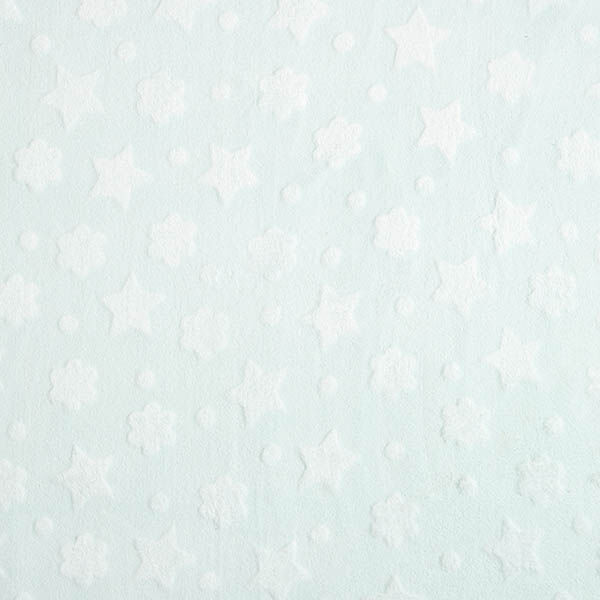 Cosy Fleece Stars and Flowers – pale mint,  image number 1