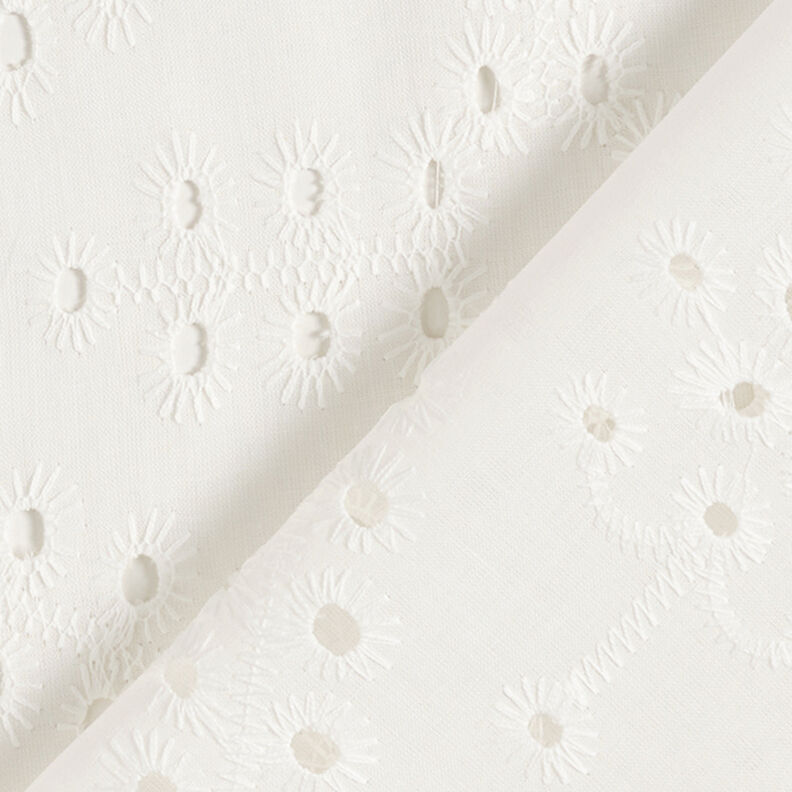 Droplets Broderie Anglaise Cotton – white,  image number 4