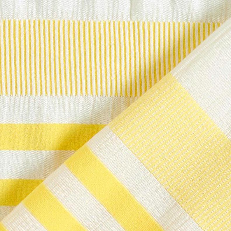 Crushed viscose jersey – white/lemon yellow,  image number 5