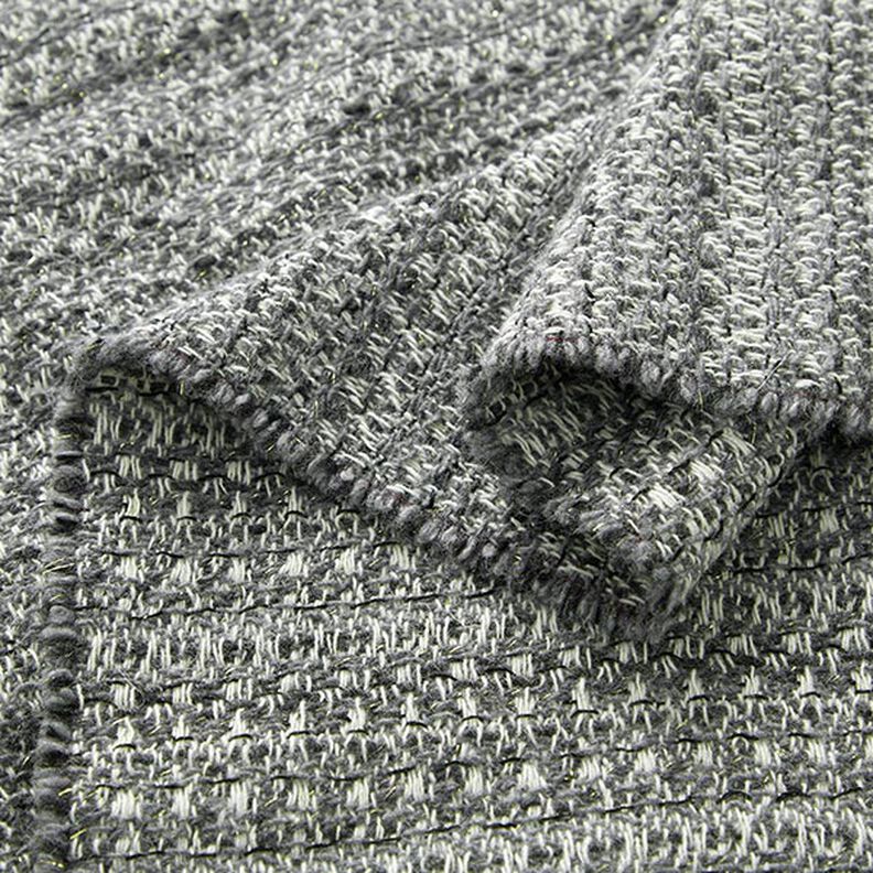 Mottled Lurex Pure New Wool Blend – antique silver,  image number 3