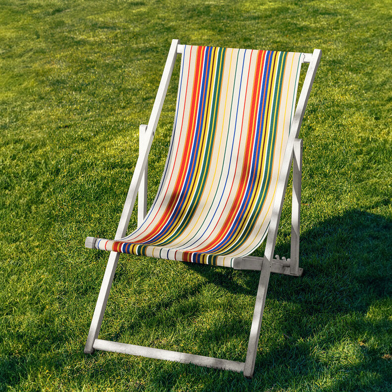 Outdoor Deckchair fabric Longitudinal stripes 44 cm – natural,  image number 5