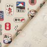 Decor Fabric Half Panama Asian snacks – natural/blue,  thumbnail number 4