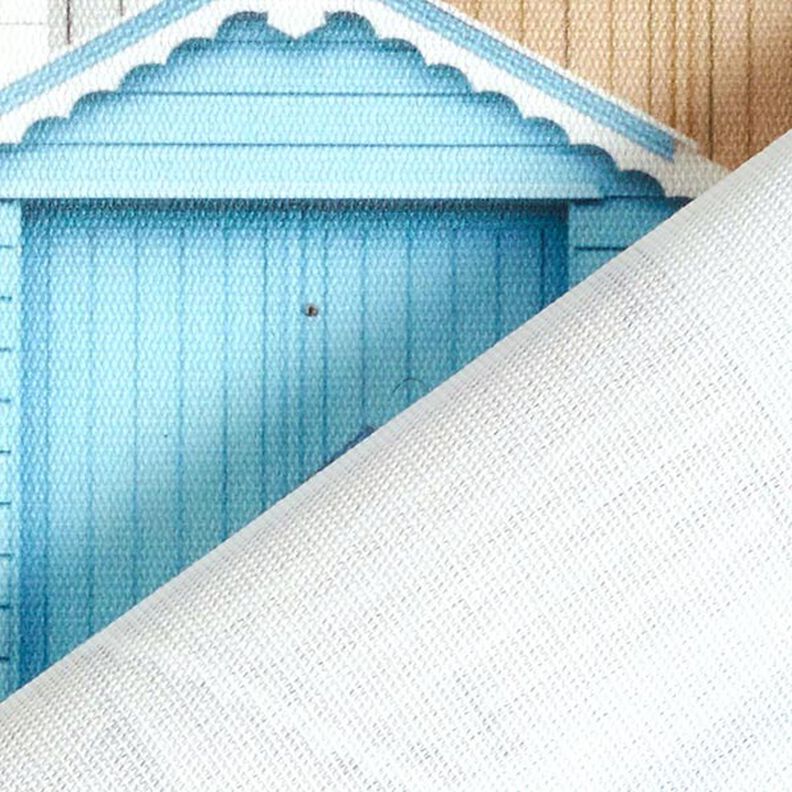 Outdoor Fabric Canvas beach houses – blue/white,  image number 4