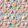 Cotton Poplin Sweets Digital Print – eucalyptus,  thumbnail number 1