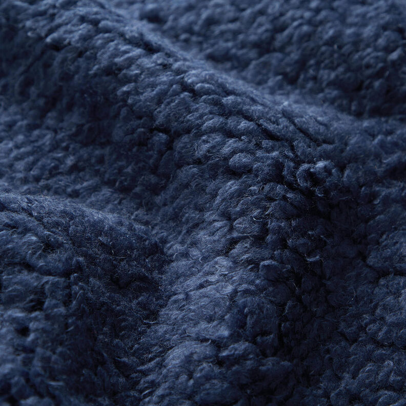 Seconds Plain Imitation Leather with Faux Fur Reverse – black/navy blue,  image number 2